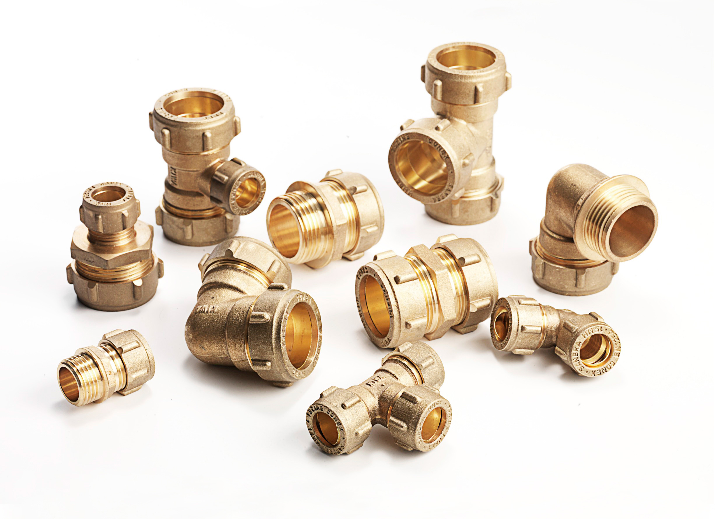 10mm Brass Compression fittings for Copper Plumbing Pipe Hot & Cold Systems